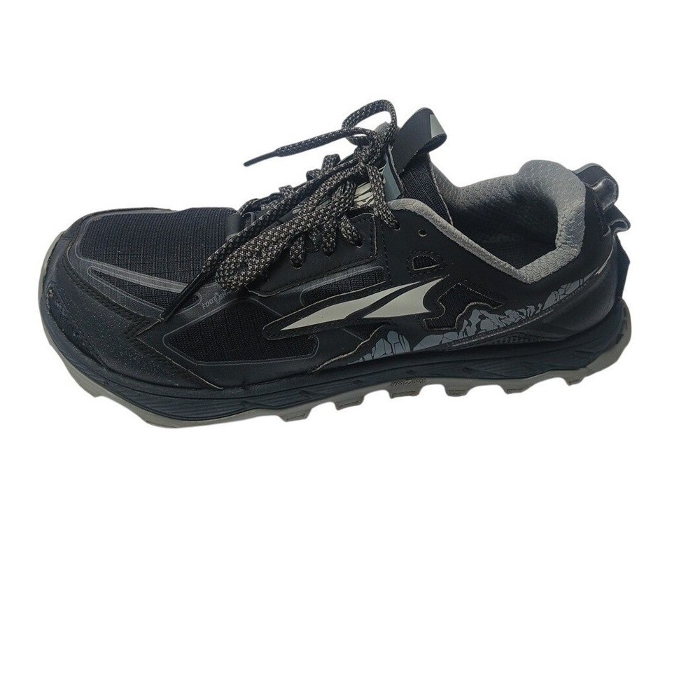 Altra Lone Peak 4.5 Trail Running Shoes Womens 9.5 Black Gray AL0A4QTX000 Rugged